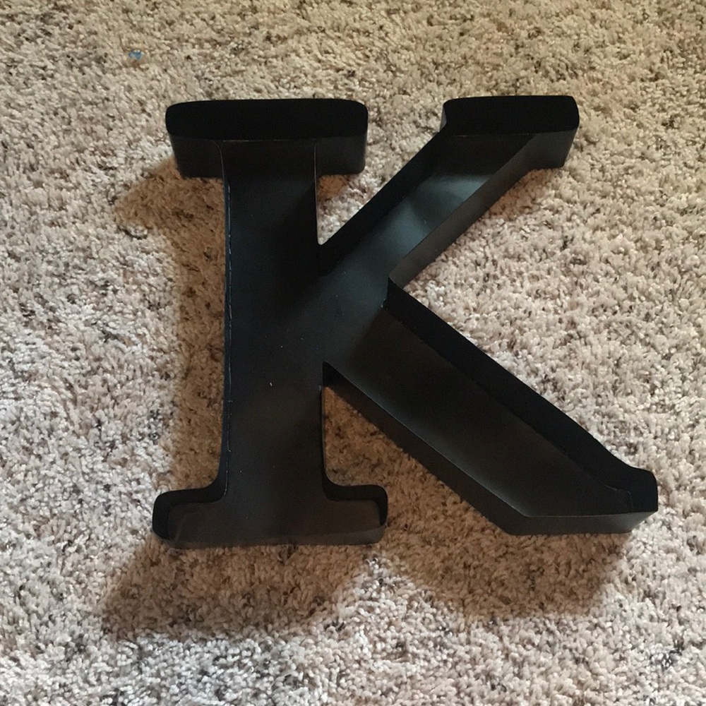 Metal decorative K